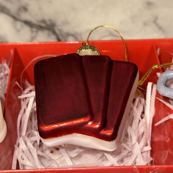 3 NEW Coquito Dominoes Caldero Hispanic Cuban Glass Ornament cafecito Dominican - Picture 6 of 11